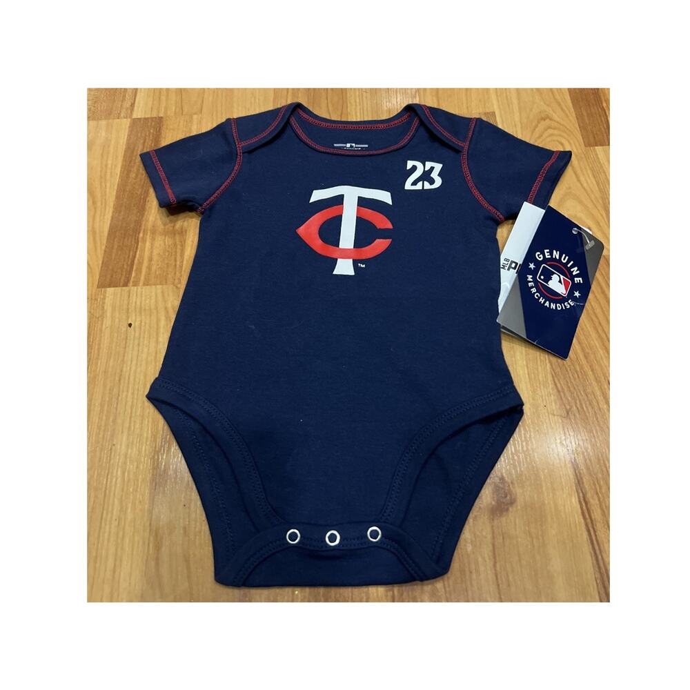 MLB Minnesota Twins Baby Size 6-9 Months Short Sleeve Bodysuit #23 Lewis Royce